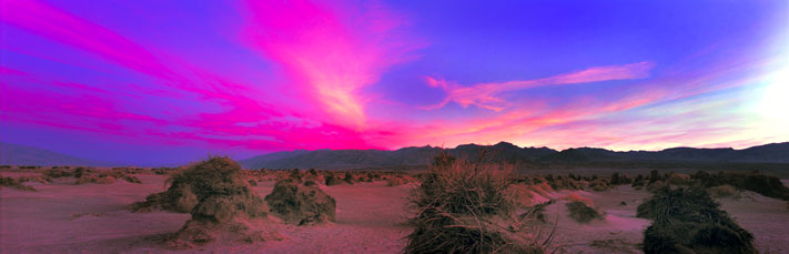 Fine Art Panoramic Landscape Photography Spectacular Sunset over Grapevine Mountains, Death Valley